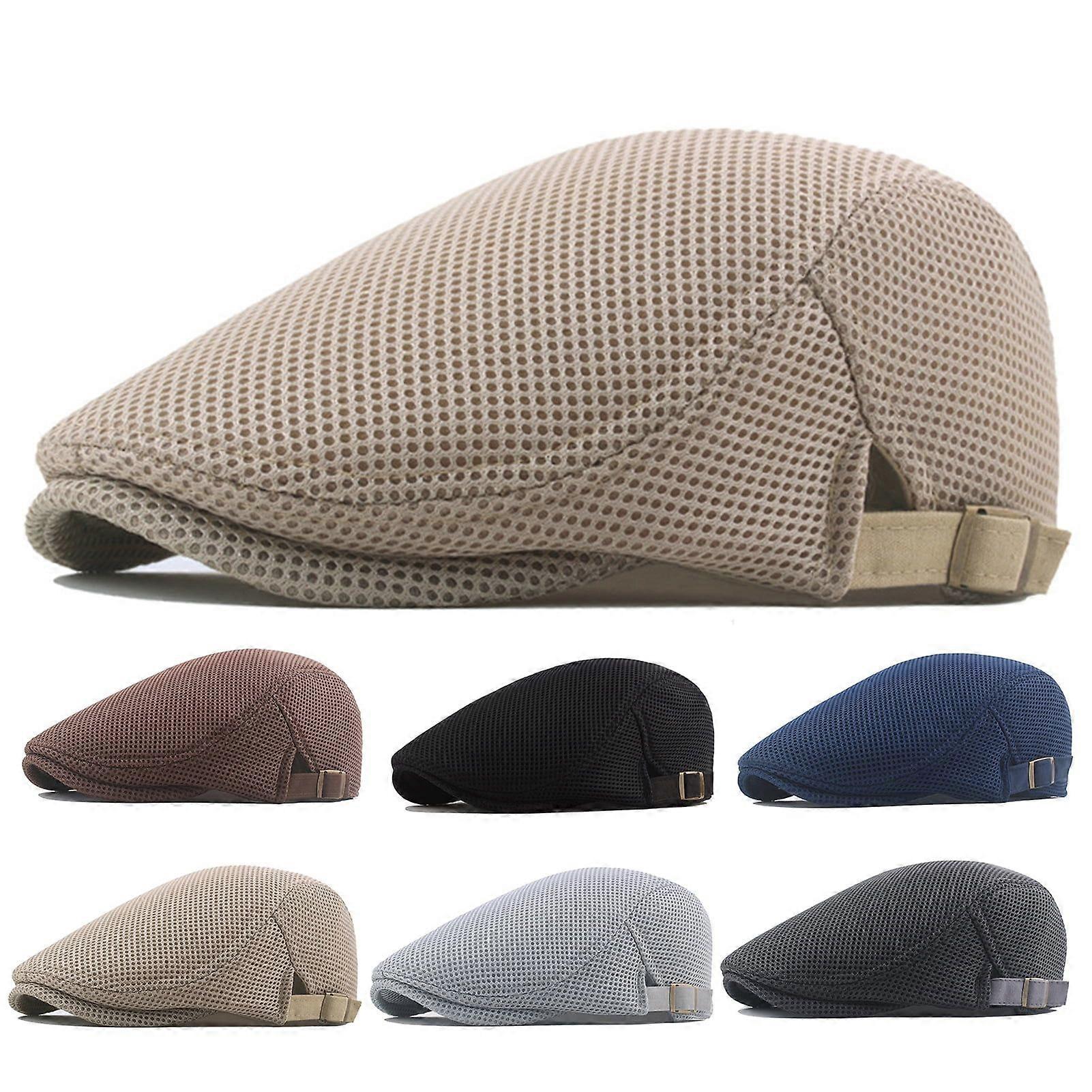 Men Hat Polyester Hollow Men Beret Cap