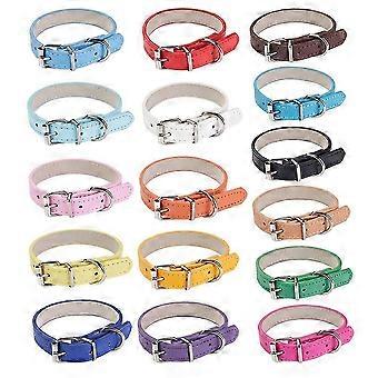 Pet Collars in Various Colors, Adjustable, with Lead Collar, PU Leather Accessories