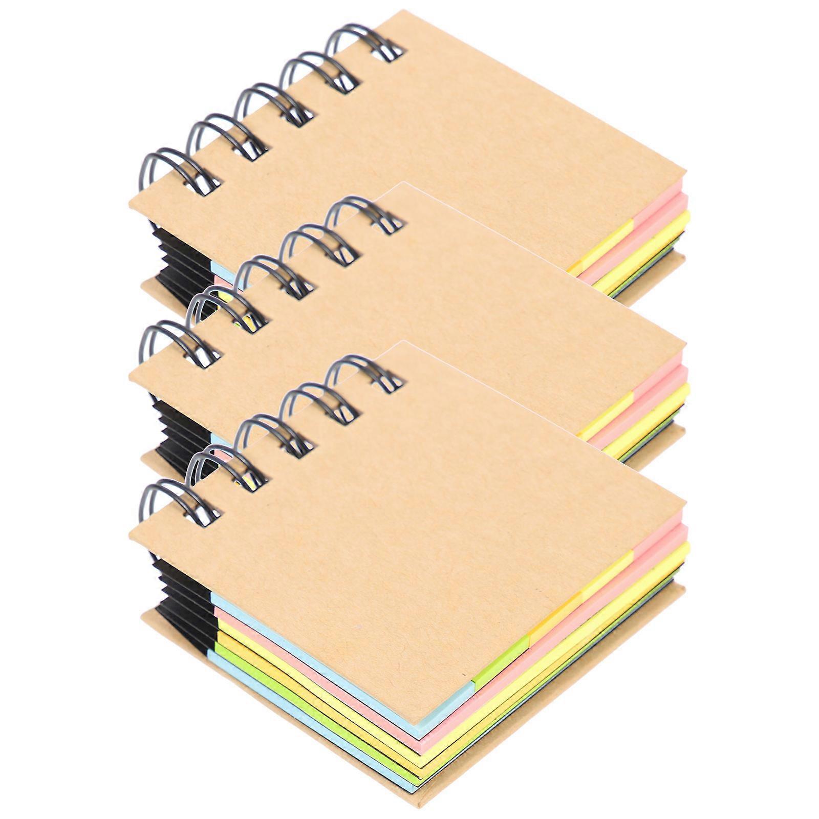 3Pcs Compact Note Pads Multi-function Coil Notepads Household Writing Pads Record Supply