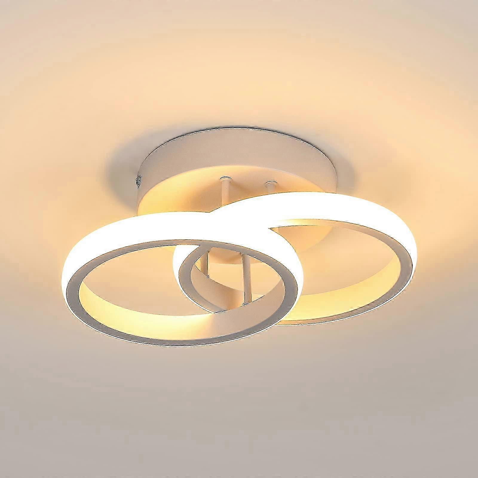 Modern LED Ceiling Light 20W Simple Double Circle Cross LED Ceiling Lamp