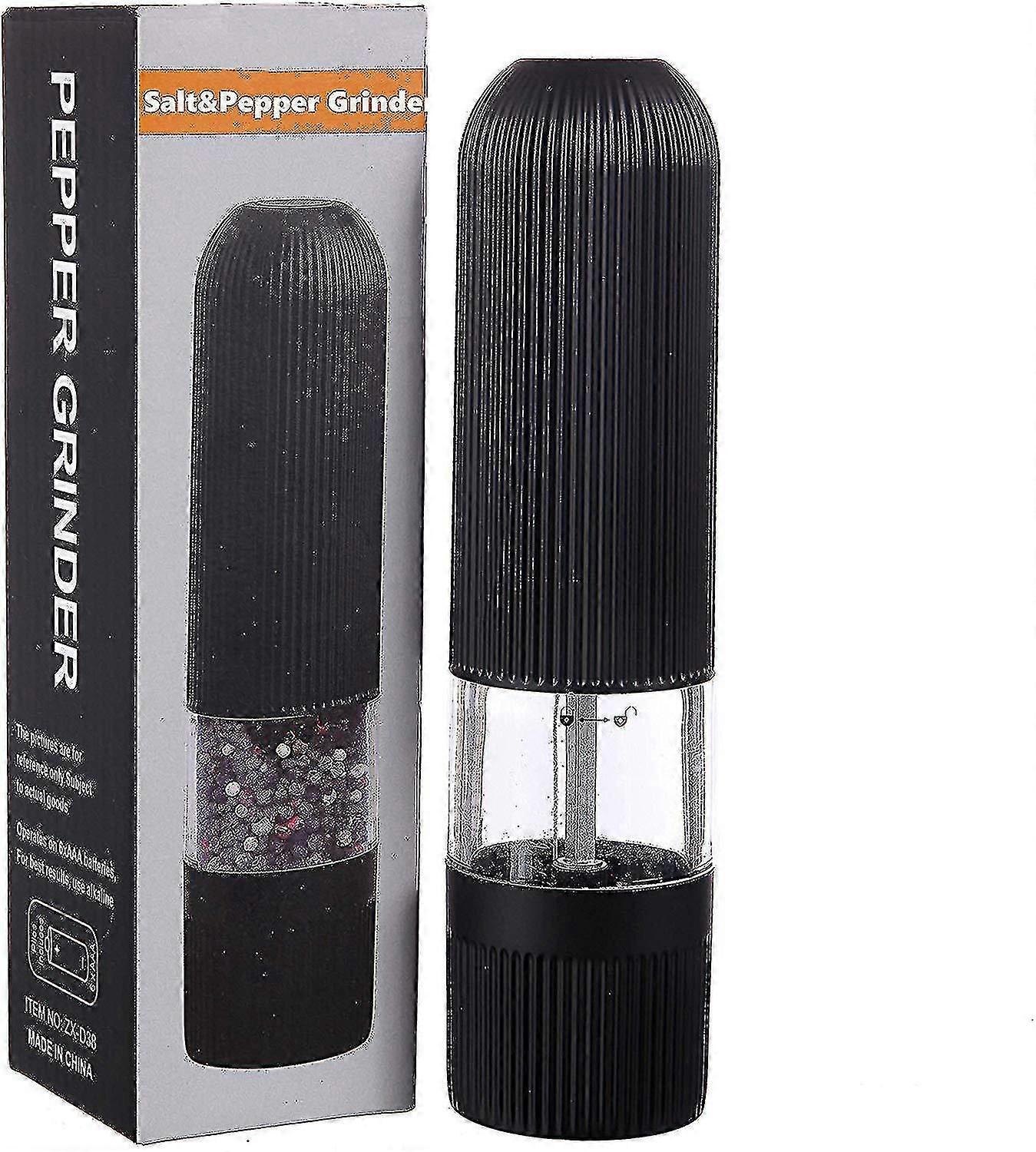 2pcs Automatic Electric Pepper and Salt Grinders, Ceramic Core, One-Button Operation, for Kitchen, BBQ, Durable