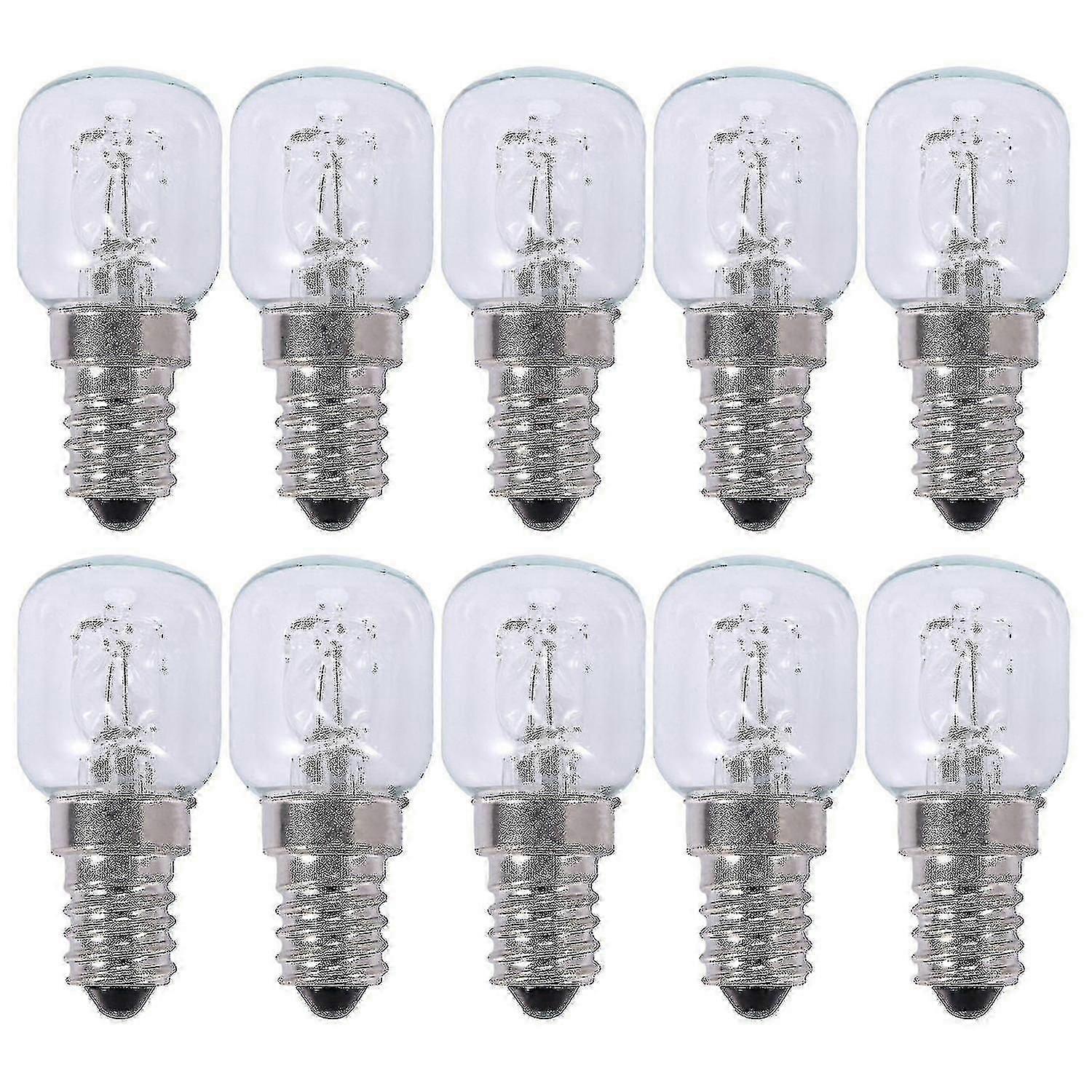10x E14 High Temperature Bulb 500 Degrees 25w Halogen Bubble Bulb