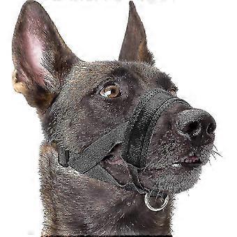 Bissfester Maulkorb für große Hunde, atmungsaktives, weiches Nylon-Trainingshalsband