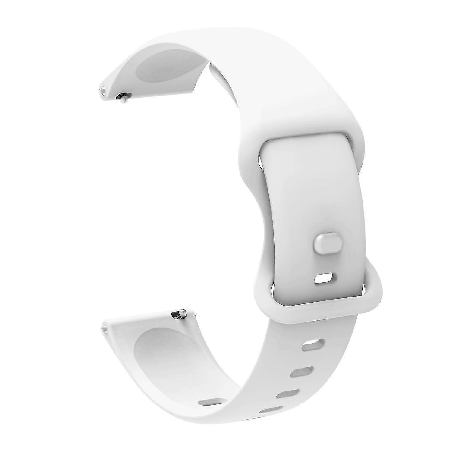 20mm universal silicone watchband strap replacementWhite [MI]