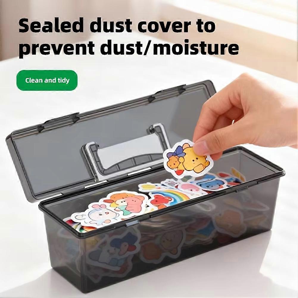 7pcs Handheld Toolbox, Portable Large Capacity Thick Plastic Hardware Tool Storage Box, Toolbox with Handle