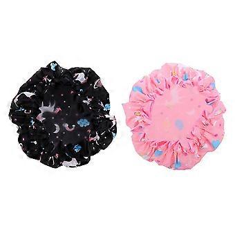 Bathing Shower Caps Lovely Unicorn Shower Hat Waterproof Bonnet 4Pcs