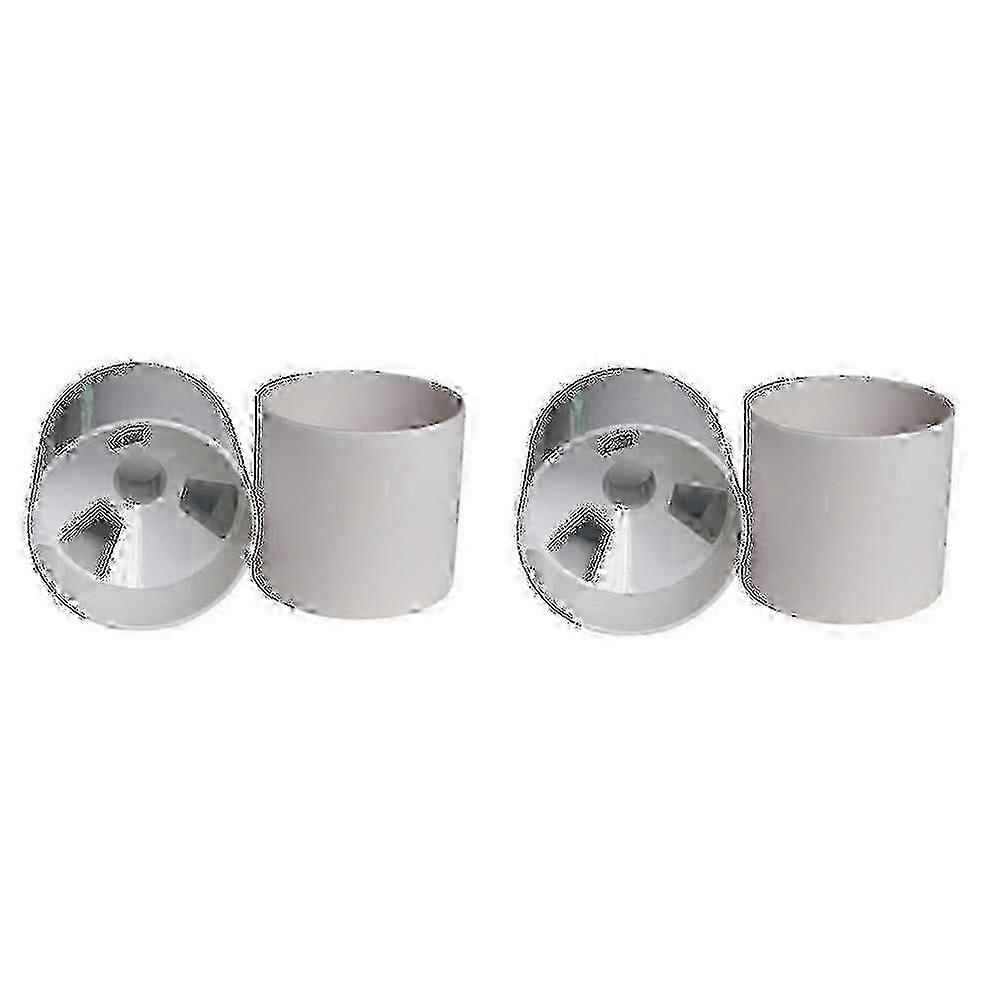4pcs White Plastic Training Flagpole Set Outdoor Practice Golf Hole Cup