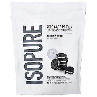 Isopure, Proteína em Pó Zero Carboidrato, Cookies & Cream, 465 g (1,02 lb)