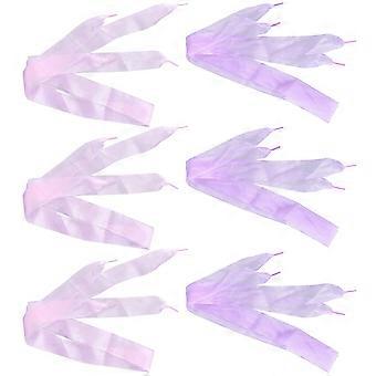 Flat Shoelaces Colored Ribbon Wide Shoe Laces for Shoes 24Pcs Violet