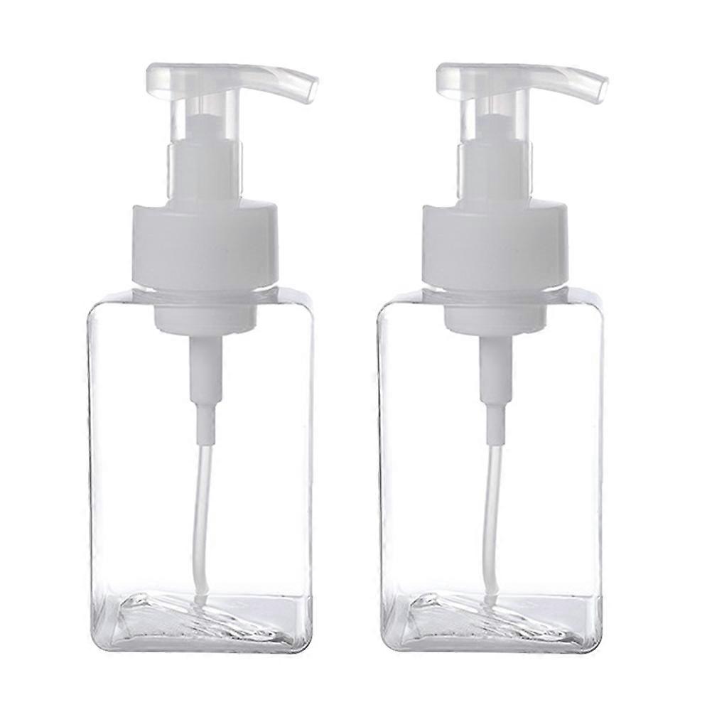 Refillable Bottle for Storage Use 2Pcs 400Ml Pump Foaming Bottle White