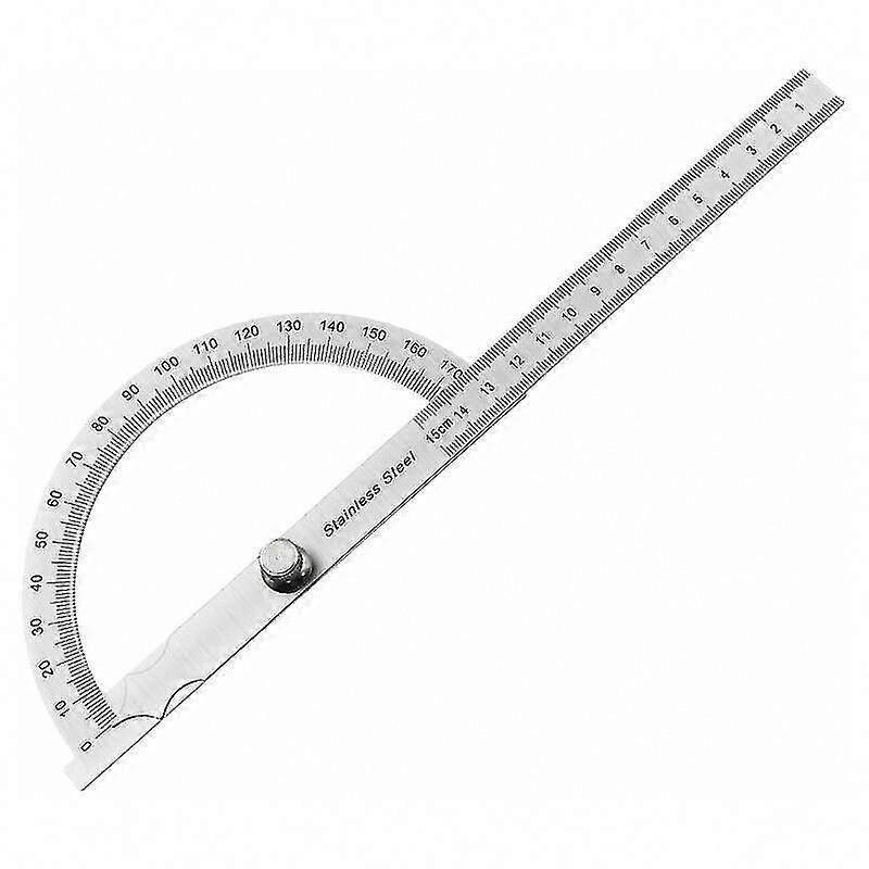 Stainless Steel Angle Finder Ruler with Locking Nut - Goniometer & Protractor Combo Tool