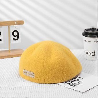 Reverse beret female autumn and winter couple black big head circumference forward hat Internet celebrity British painter hat male summer