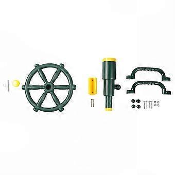 For Kids Outdoor Playsets, Pirate Telescope and Steering Wheel Accessories