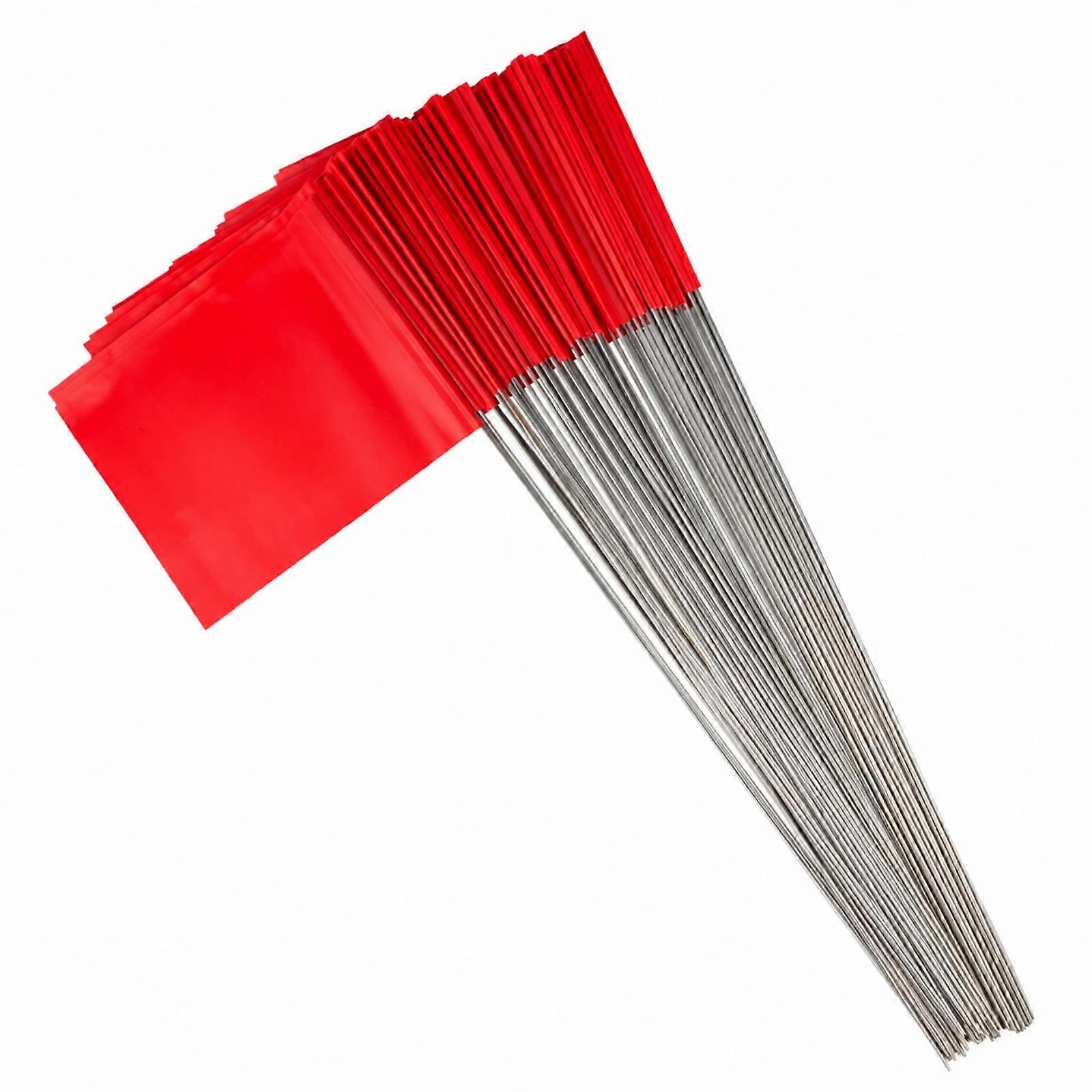 Survey Marking Flags with Stakes | Lightweight Flexible Construction, PVC