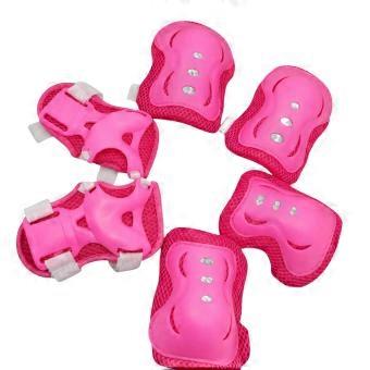 6-Piece Kids' Scooter Protective Guard Set with Knee, Elbow and Wrist Gear, Adjustable Closures and Molded Exteriors for Skating  Spec E