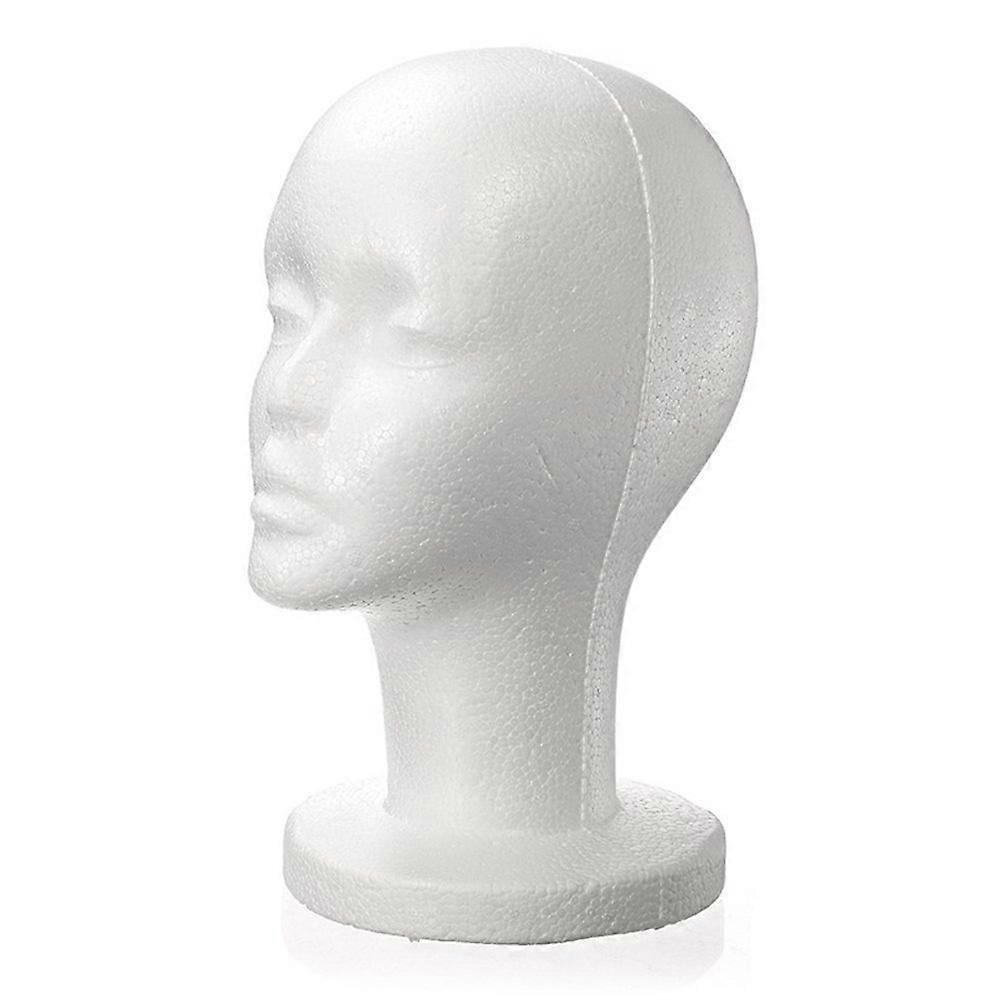 White Foam Hat & Wig Display Head