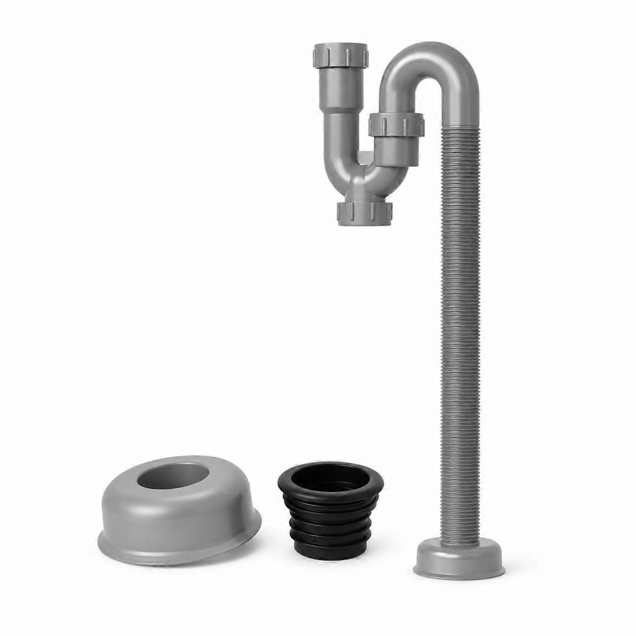 Basin Odor-Proof Drain Pipe Kit with U-Bend for Bathroom Sinks