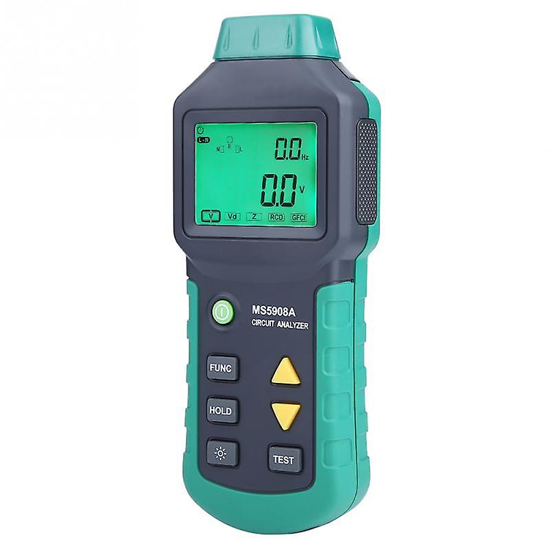 Analizzatore Di Circuiti MS5908C AC 100-240V | Tester Tensione E RCD | Con Cavo E Valigetta