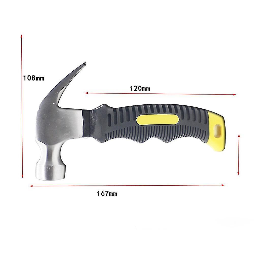 Pxcl Mini Steel Claw Hammer Multifunctional Short Hammer Carpenter Hammer With Non-slip Handle Mini Claw Hammer Useful For Maintenance, Diy, Carp