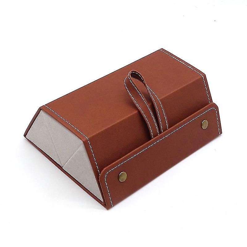 Glasses Storage Box, 3 Slot Glasses Storage Box Glasses Display Storage Storage Box Sunglasses Glasses Storage Box (brown)