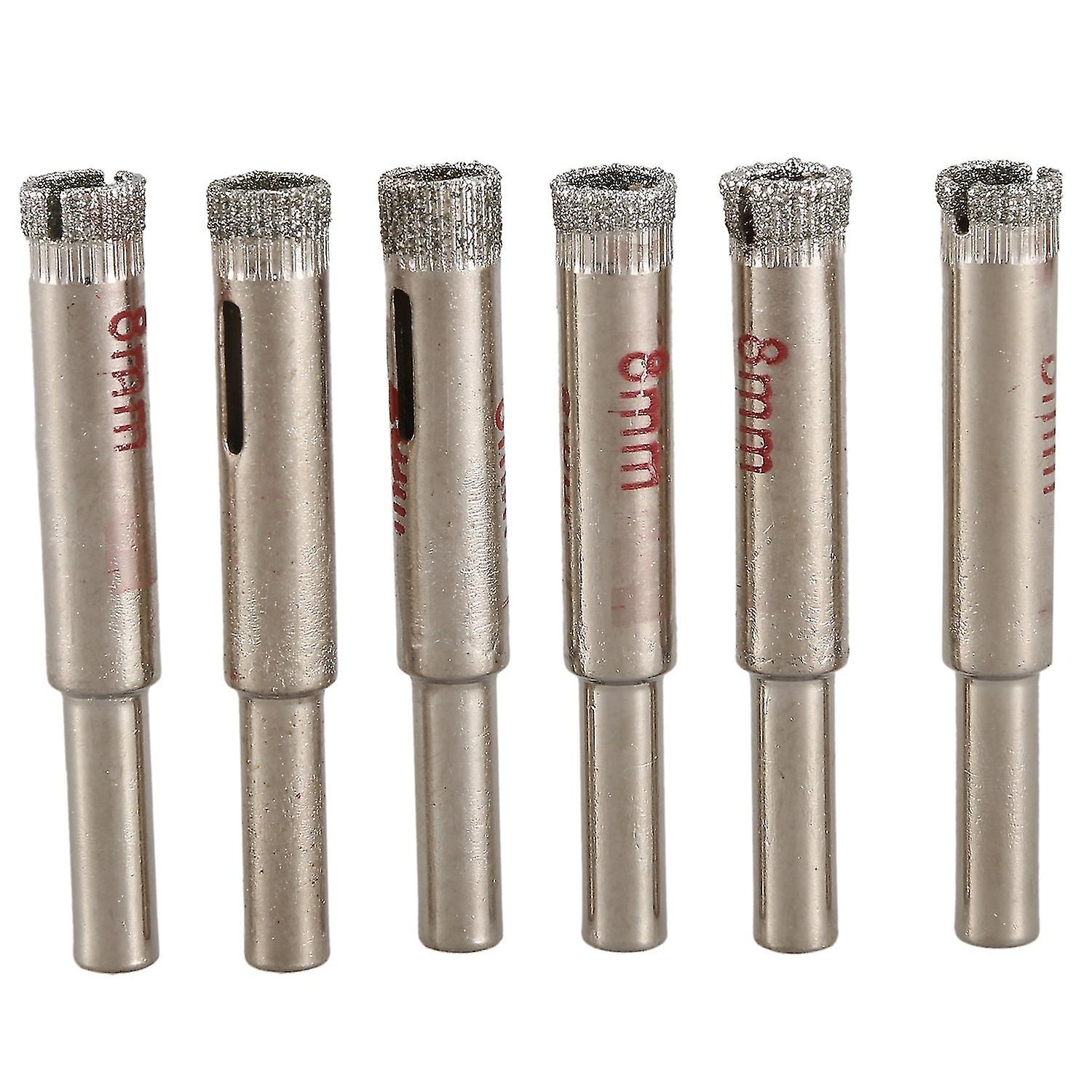 6 Pcs 8mm Diamond Core Drill Bits Ceramic Tile Glass