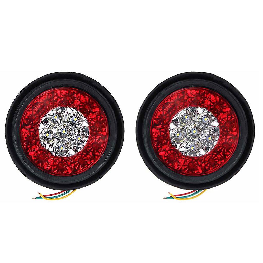 2Pcs Universal 12V Vehicle Indicator Light Auto 16LED Tail Light Bright Amber