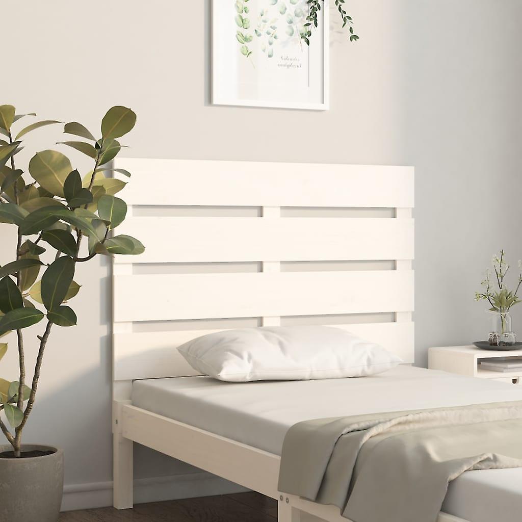 Headboard White 75x3x80 cm Solid Pine Wood