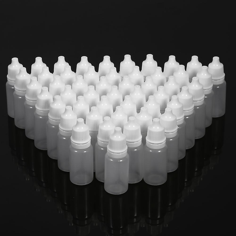 50PCS 10ml Volume Empty Plastic Squeezable Bottles Eye Liquid Container Dropper