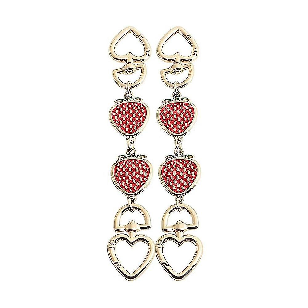 Purse Chain,bag Extender Purse Chain Strap For Women Bags Purse Shoulder Belt Chain Red Strawberry