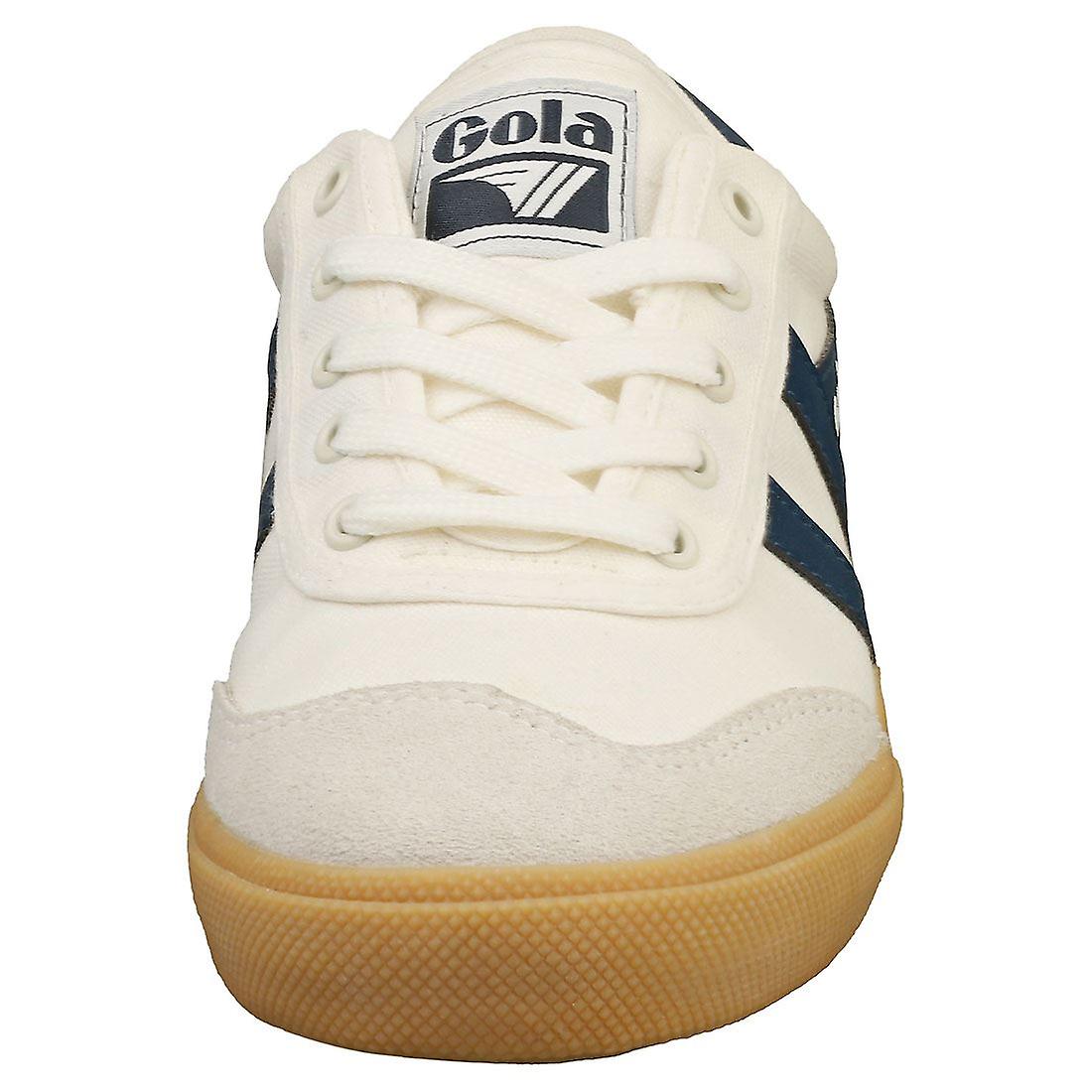 Gola Badminton Womens Casual Trainers in Off White Navy Fruugo US