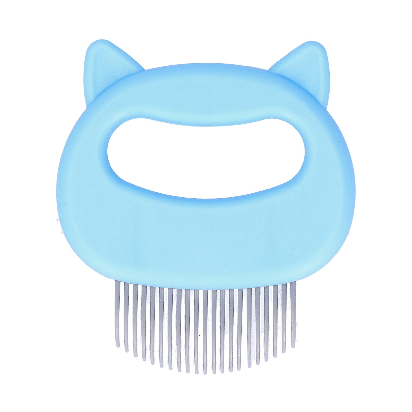 Cat Hair Shell Comb Deshedding Dematting Brush Tangles Removal Comb Pet Grooming ToolBlue