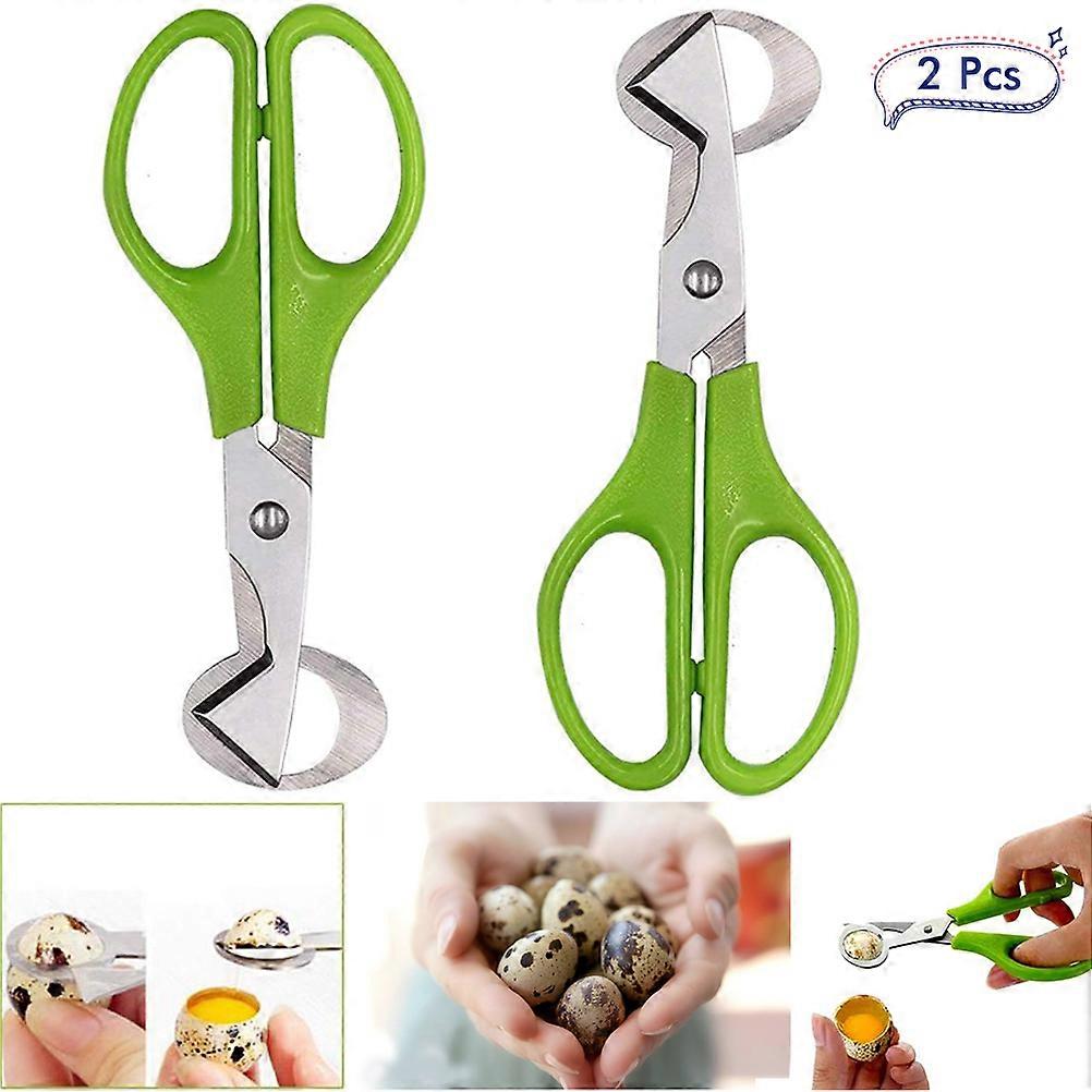 2PCS Stainless Steel Quail Egg Scissors Egg Shell Cutter Egg Opener Egg Divider Kitchen Gadget Tools Durable Precision Cutting