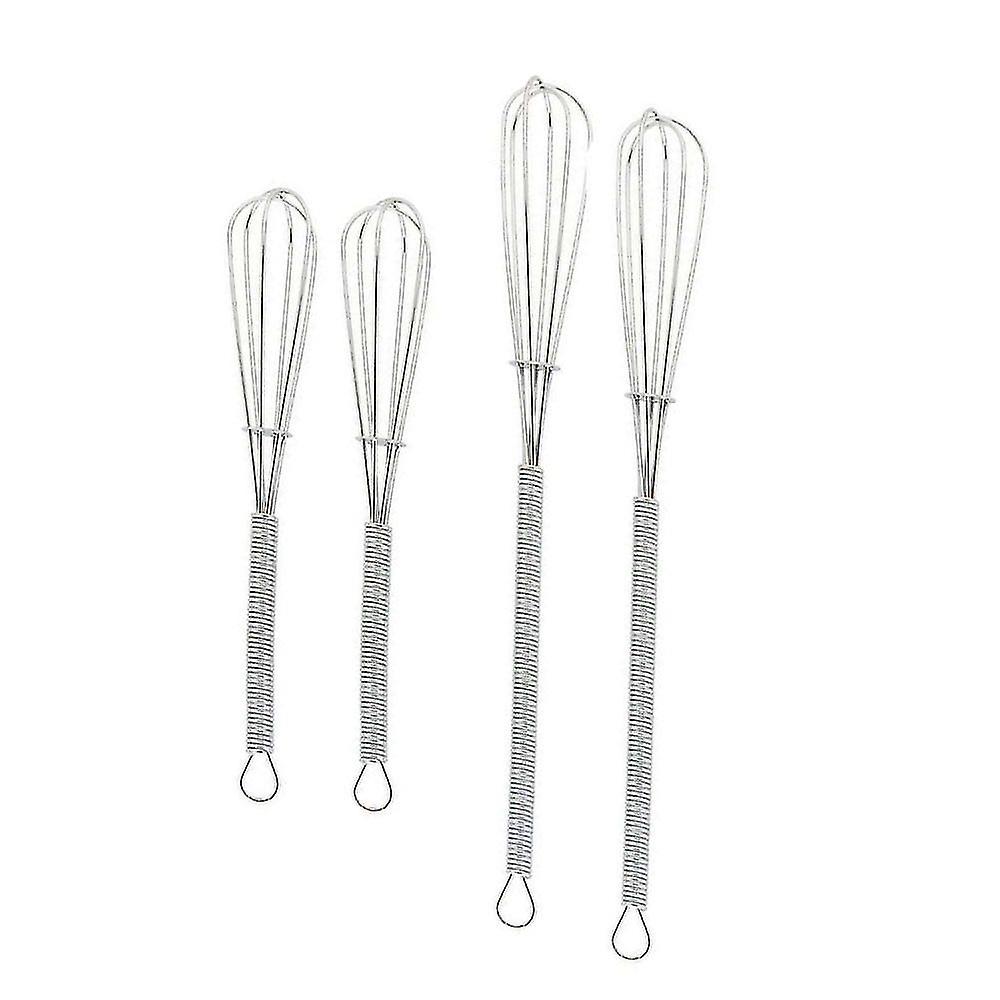 4pcs Mini Balloon Whisk 7in Versatile  Manual Whisk Stirrer