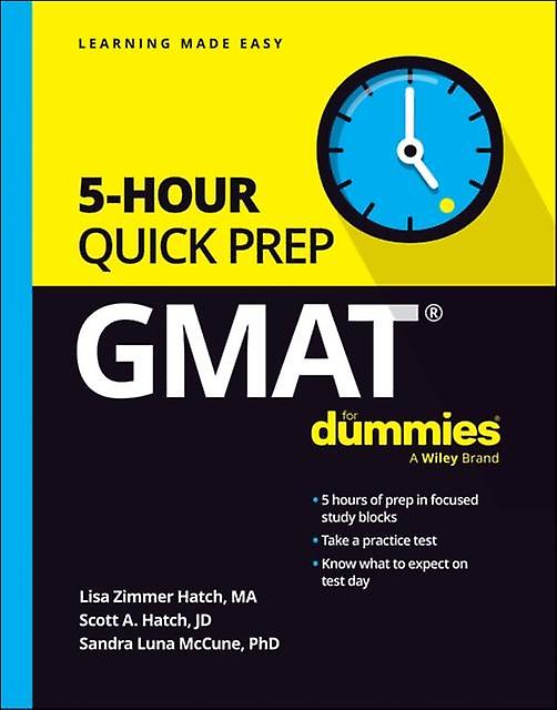 Gmat 5hour Quick Prep For Dummies by Sandra Luna McCune Paperback Book
