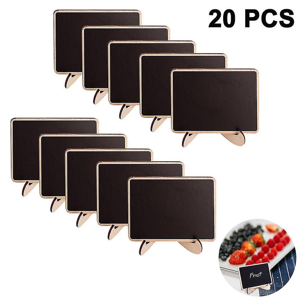 20 Pack Mini Tafeln Schilder mit flüssigem Kreidemarker, kleines Holz