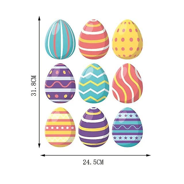 Happy Easter Window Stickers Bunny Colorful Easter Rabbit Eggs Chick Easter Wall Stickers Easter Decorations for Home Decals