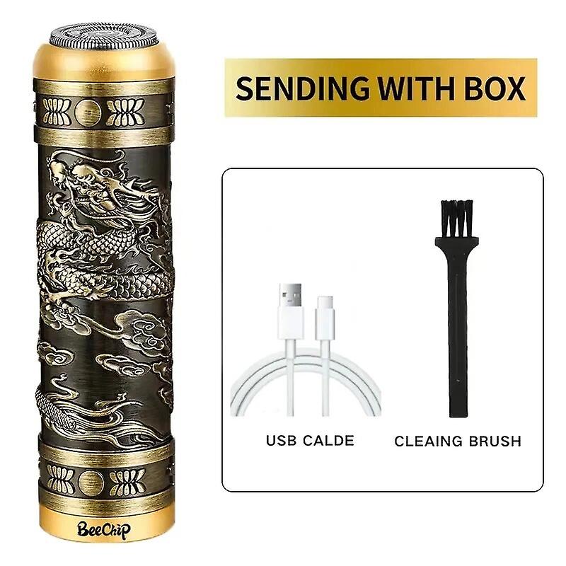 Dragon Head Shaver For Men Mini Razor Portable Shaver USB Charging Dragon Pattern Car Razor Easy to 