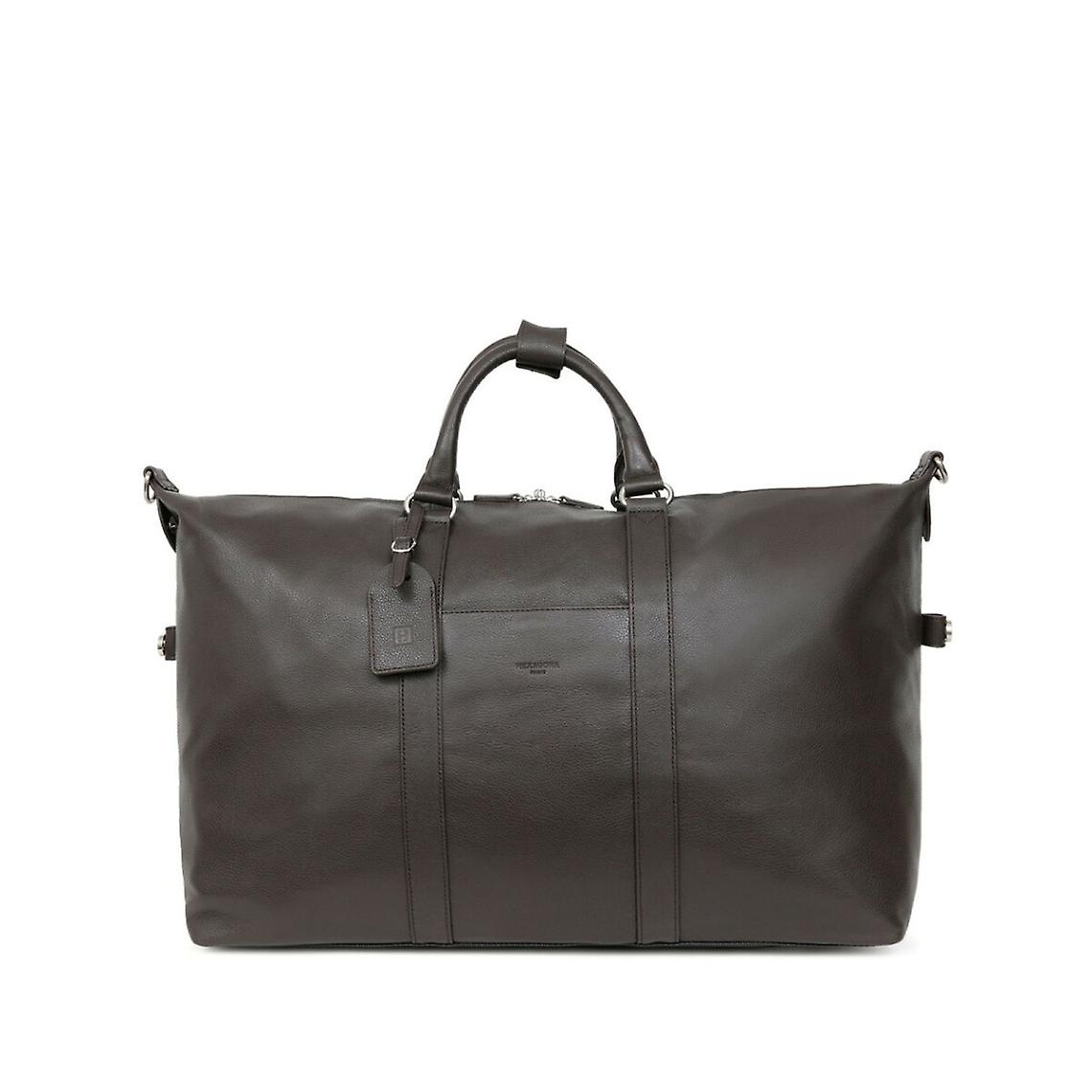 Mørkebrun komfortskinn reiseveske