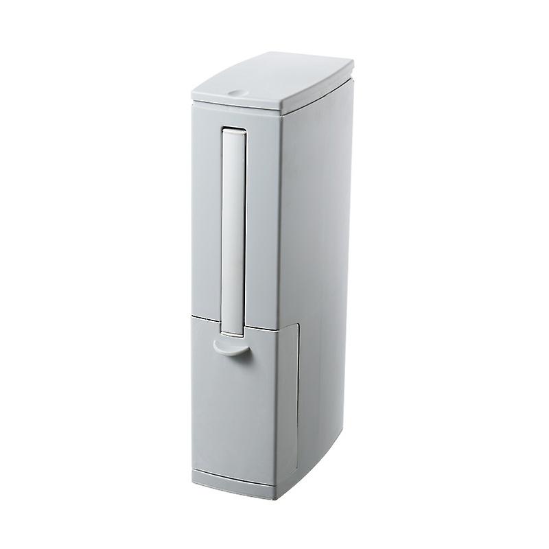 2 in 1 Simple Dustbin with Toilet Brush Sturdy Easy Placing Toilet Brush for Bathroom