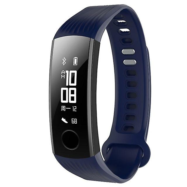Bracelet de remplacement en silicone connecté pour Huawei Honor Band 3 bleu foncé