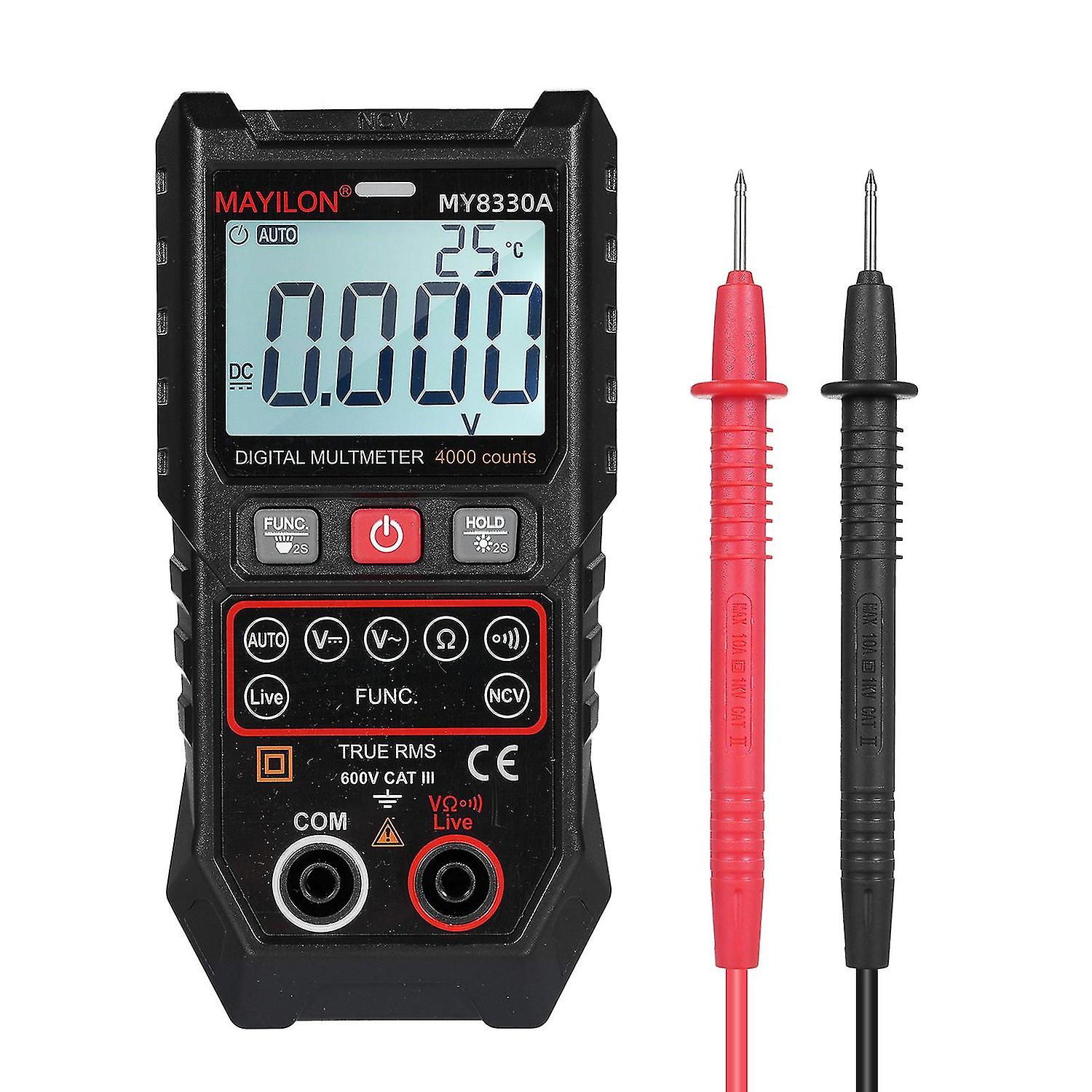 MAYILON Digital Multimeter Voltage Tester 4000 Counts TRMS Automatic/Manual Ranging Multi Tester Mea