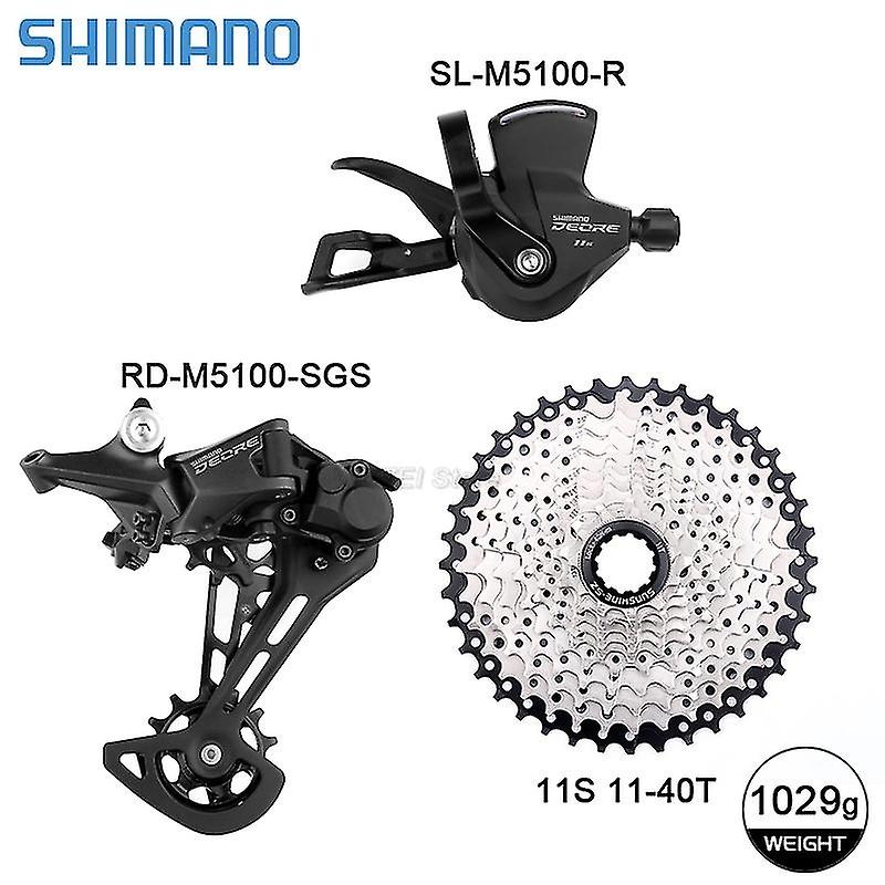 Shimano Deore M5100 1x11 speed mountain derailleur set right derailleur Kmc X11 chain 11s flywheel 4