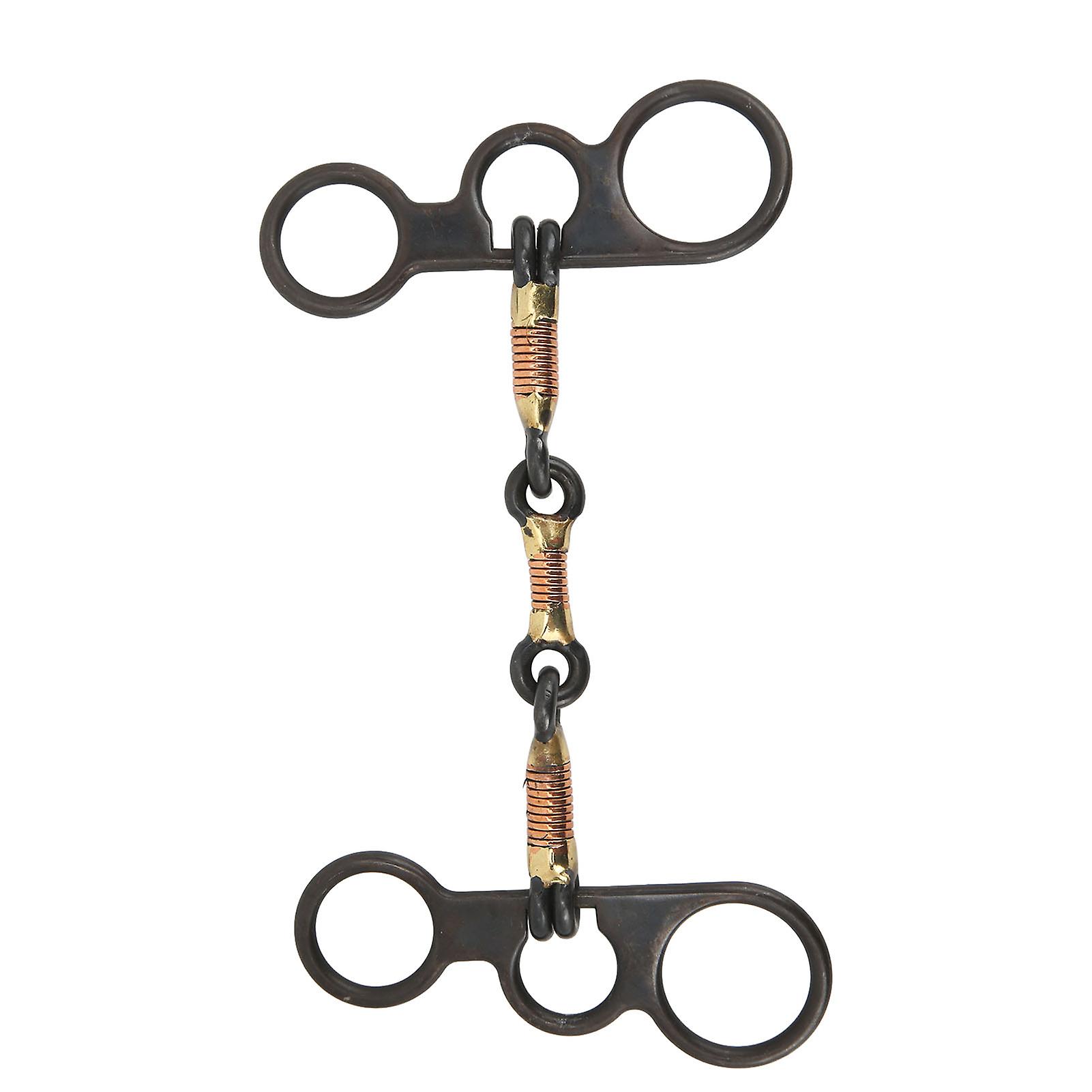Horse Bit Western Style Leaf Pattern Carbon Steel Copper Ring Jointed Bit for Horse Farm