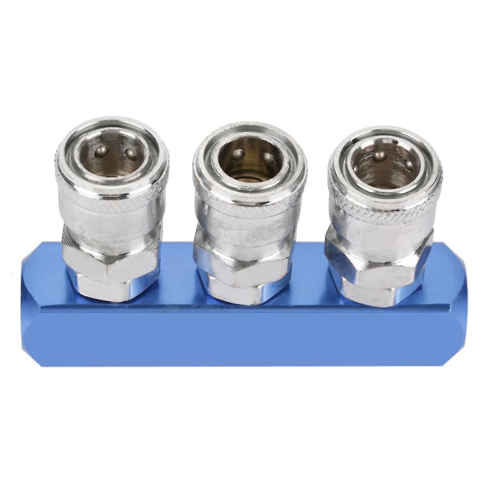 Raccord rapide pneumatique femelle 12 mm pour tuyau d'air PT1/4 (3 voies)