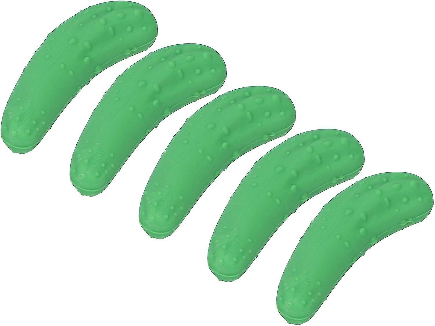 5 Funny Wine Stoppers Reusable Silicone Artificial Cucumber Shaped Single Drink Bottle Stoppers Cute