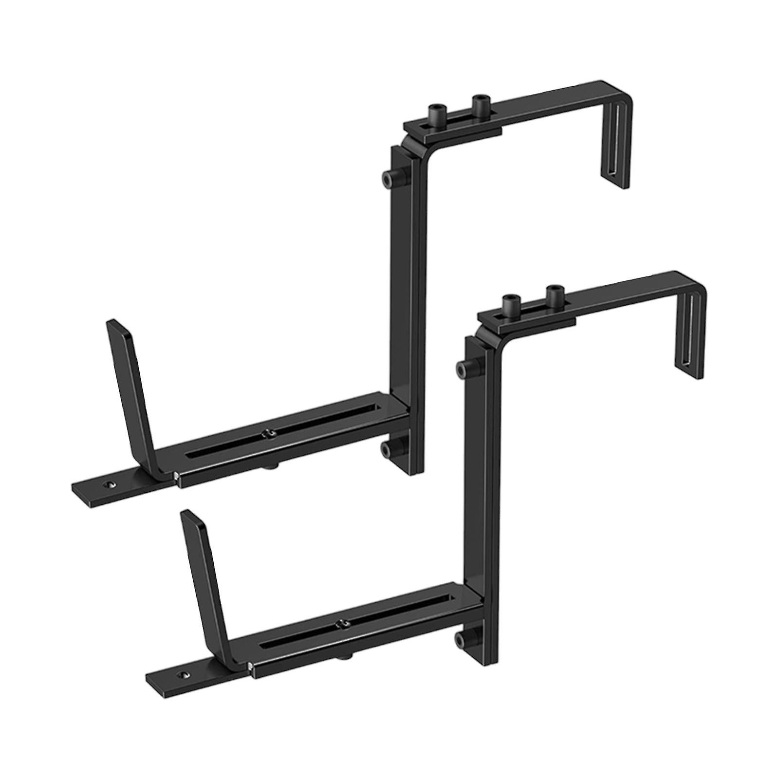 2 Pieces Planter Box Brackets Adjustable for Patio Garden Sturdy Accessories