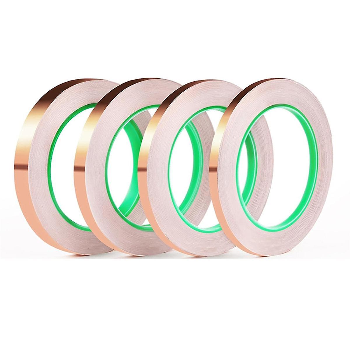 Copper Foil Tape, Conductive Copper Tape 4 Sizes (0.2/0.24/0.3/0.4 Inches) X 82.5 Feet, Suitable fo