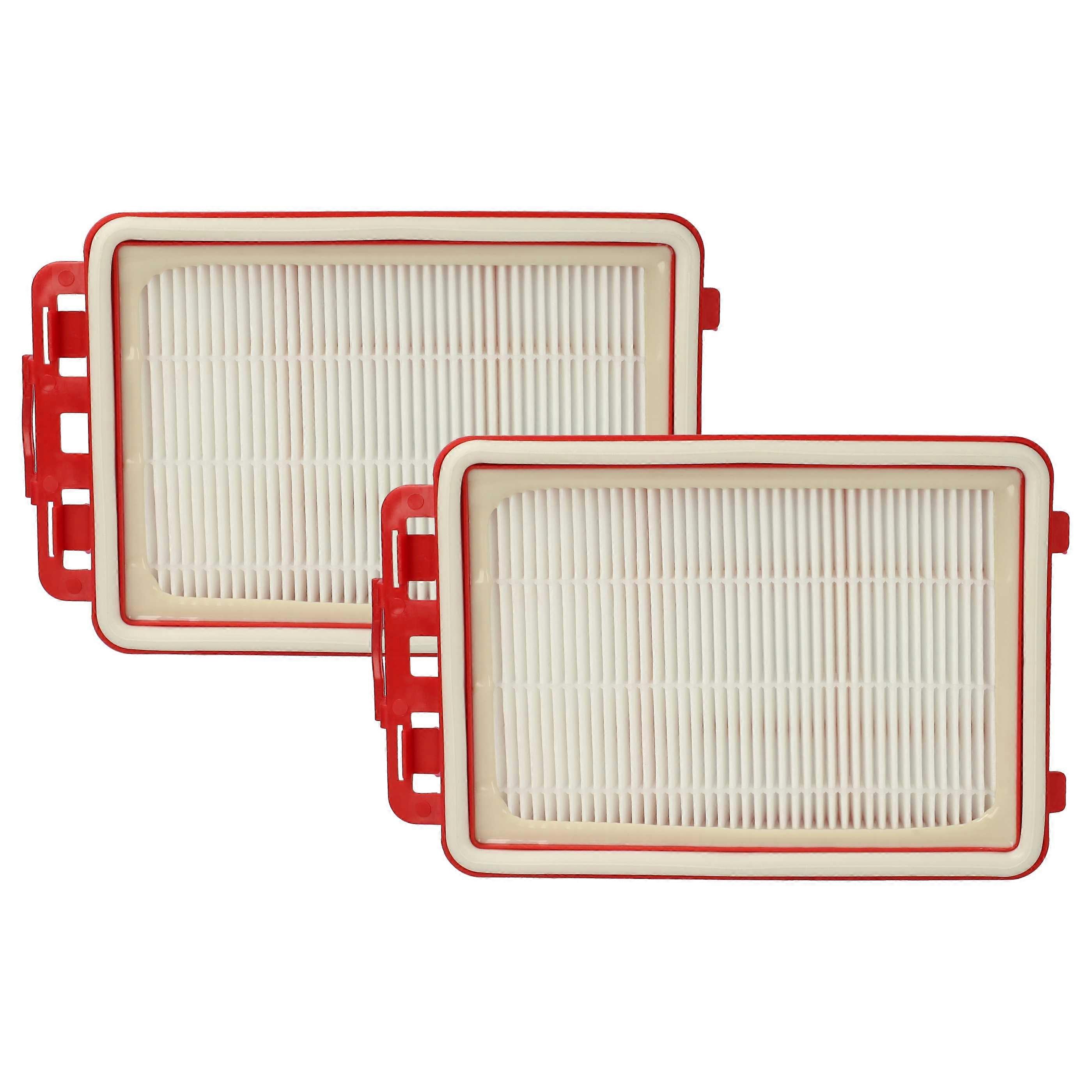 vhbw 2x Staubsaugerfilter kompatibel mit Electrolux EEG43WR, EEG44IGM, EEG42EB, EEG43IGM, EEG42CB, EEG41CB, EEG41IW Staubsauger - HEPA-Filter Rot Weiß
