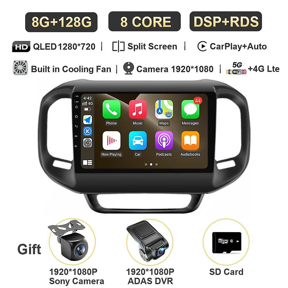 Android 13 Car Radio For Fiat Toro 2017 - 2021 Multimedia Video Player Navigation Gps Auto Carplay Wifi 4g Qled Bt No 2 Din Dvd