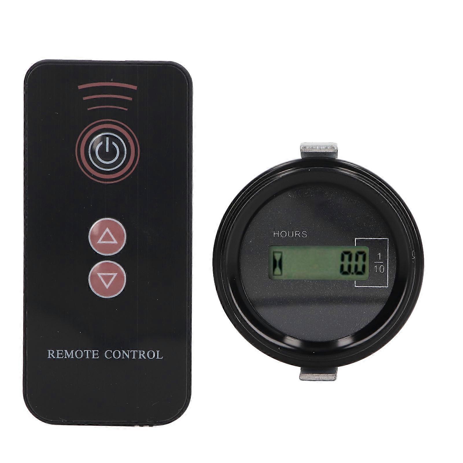 Excavator Timer Hour Meter Remote Control LCD Digital Display 12V?36V 0?99999.9H For Kato Round